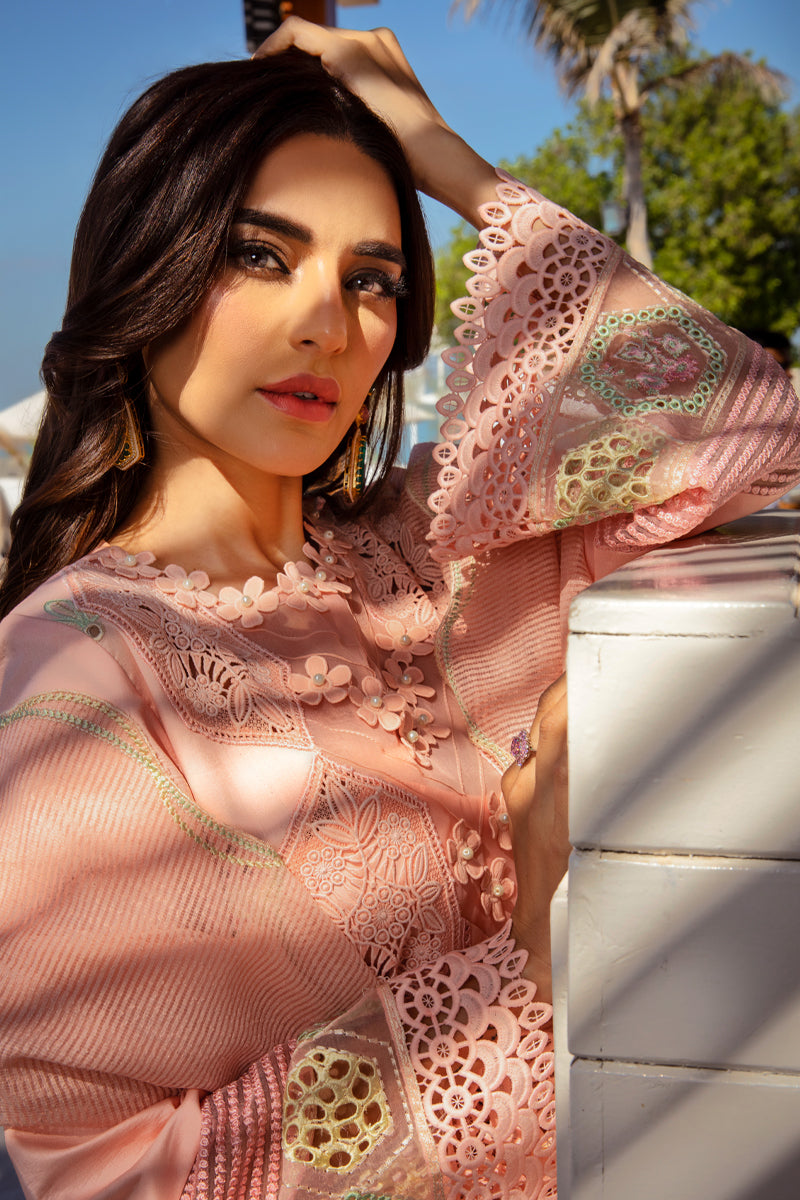 Rangrasiya | Premium Summer Lawn 25 | Bareeha M Peach Lawn