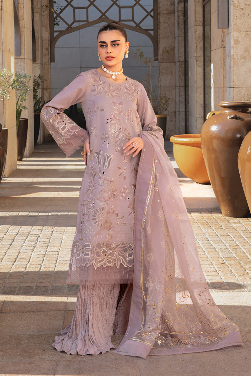 Rangrasiya | Premium Summer Lawn 25 | Prisa S Dusty Pink Lawn