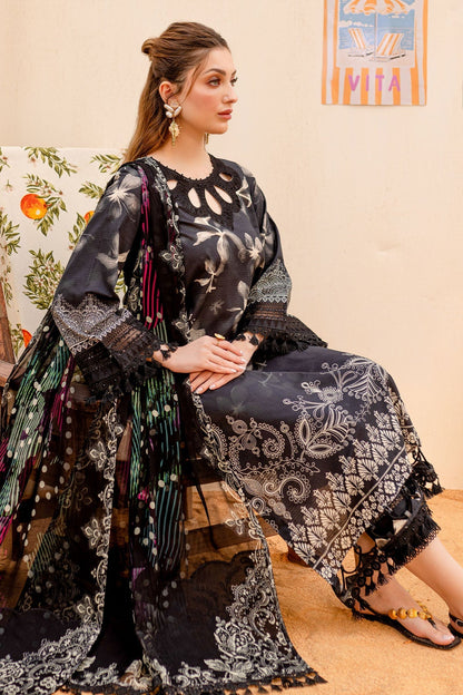 Nureh | Gardenia Lawn 25 |NSG-185 Custom Size Black Lawn