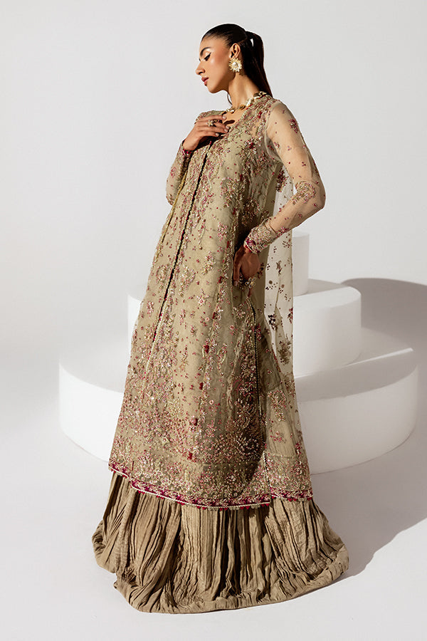 Saffron | Scintilla Formals | Soft Amber M Mint Green Organza