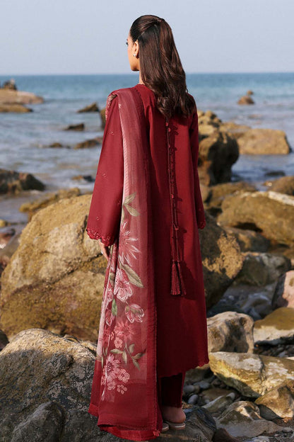 Seran | Afsanah Lawn 25 | MEHRU S Maroon Lawn