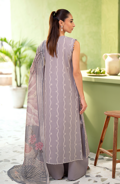 Seran | Artisan Lawn 25 | GRIS S Lilac Gray Lawn