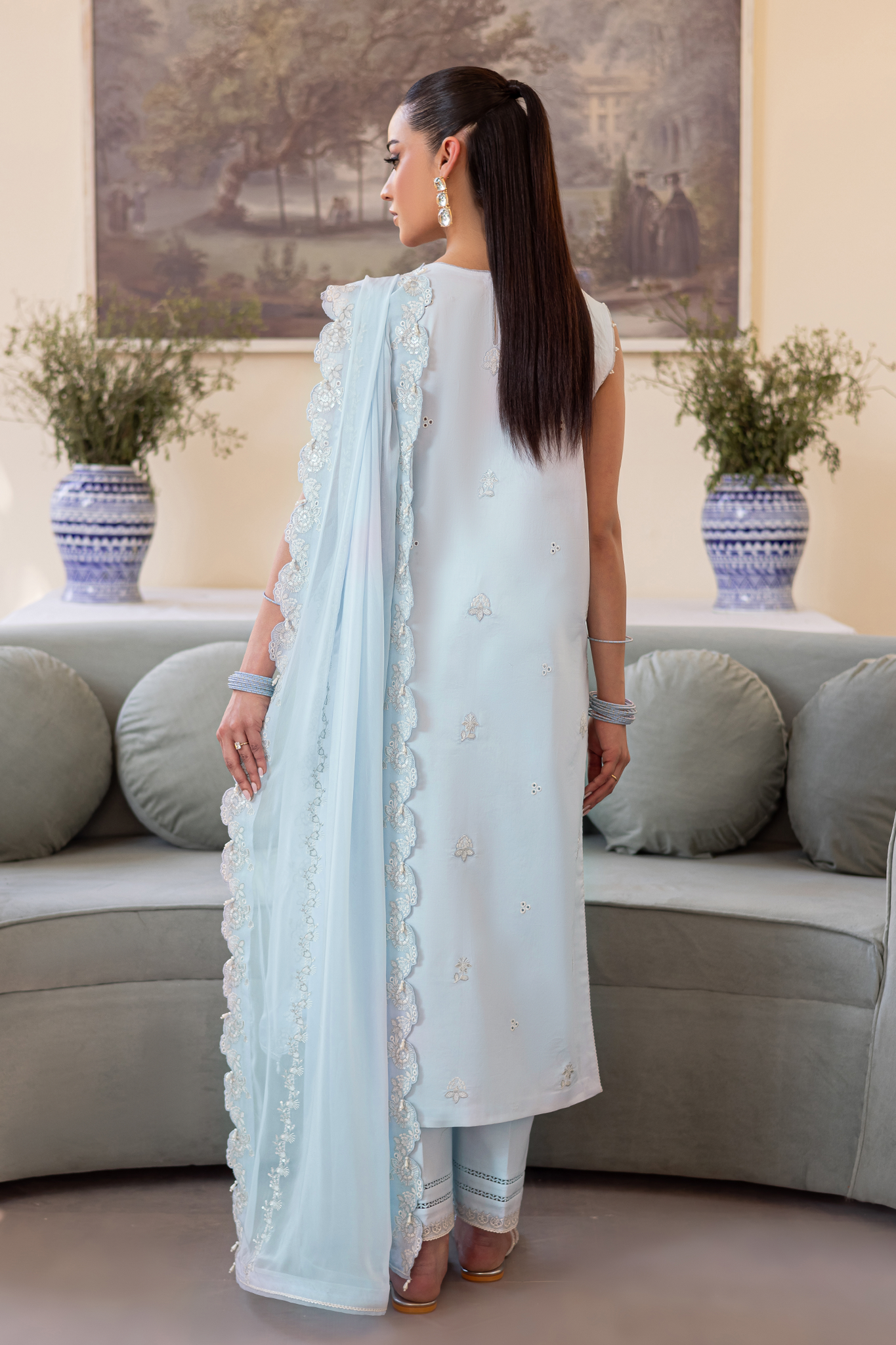 Seran | Nayab Eid Lawn | NIHA S Light Blue Lawn
