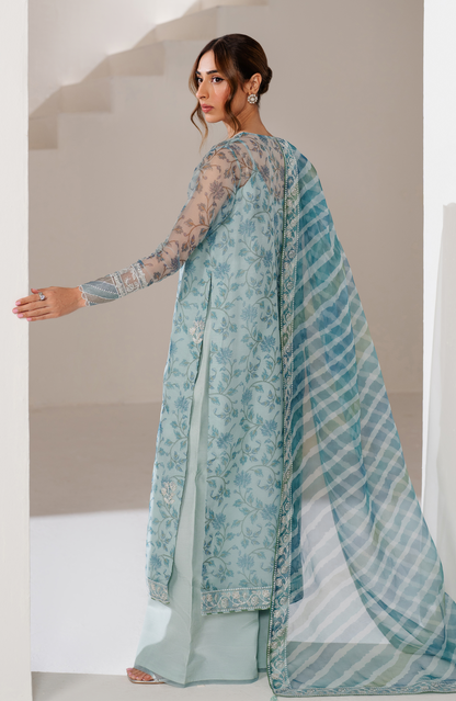 Seran | Eid Luxe Pret 25 | KEVA S Blue Raw Silk