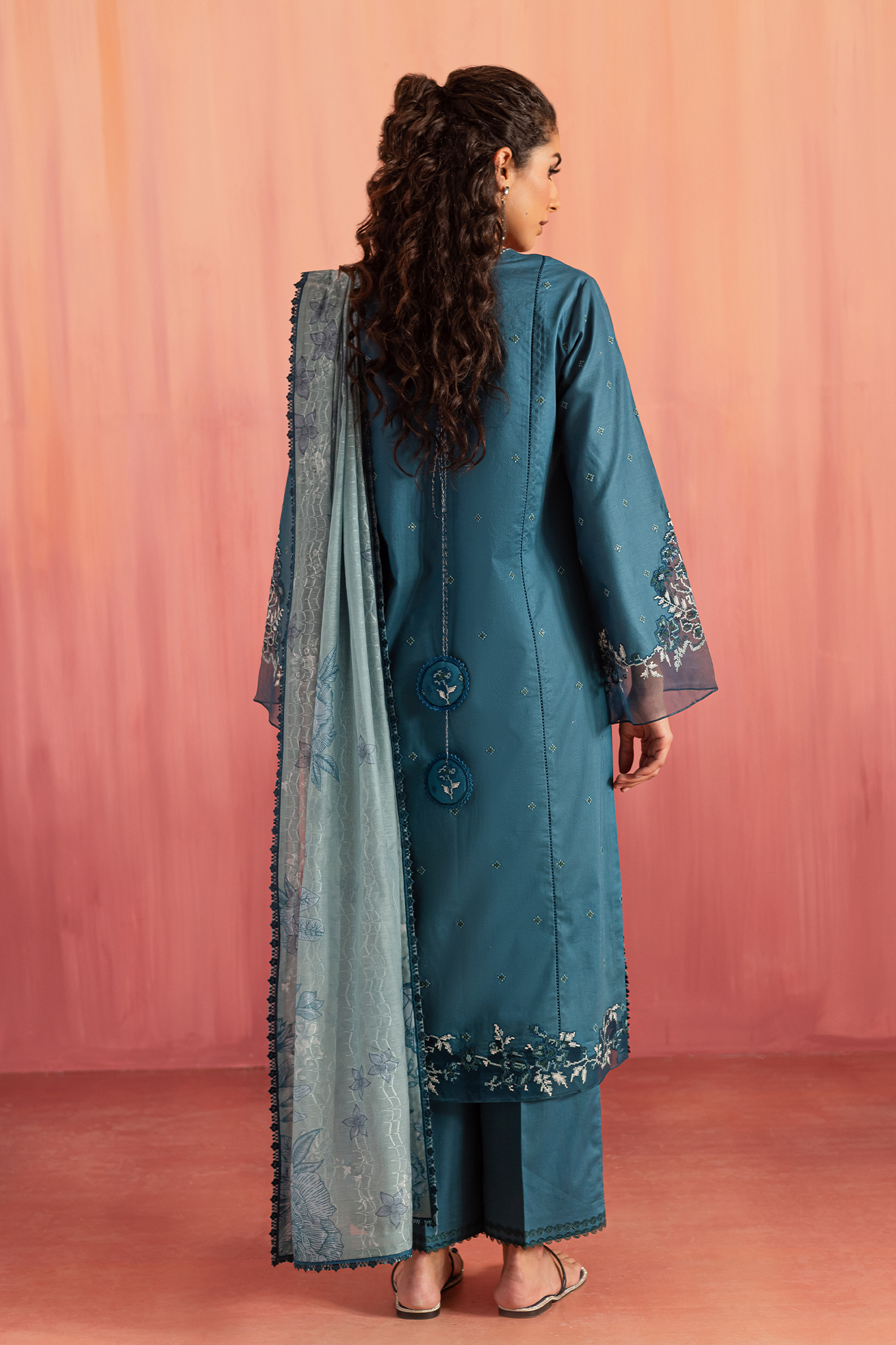 Seran | Nayab Eid Lawn | TIA S Teal Green Lawn