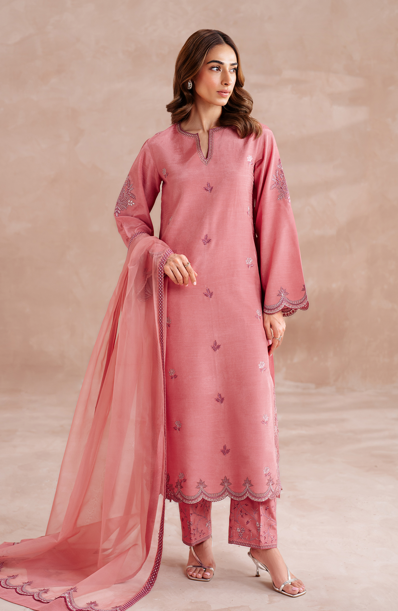Seran | Eid Luxe Pret 25 | ESHE L Blush Pink Raw Silk