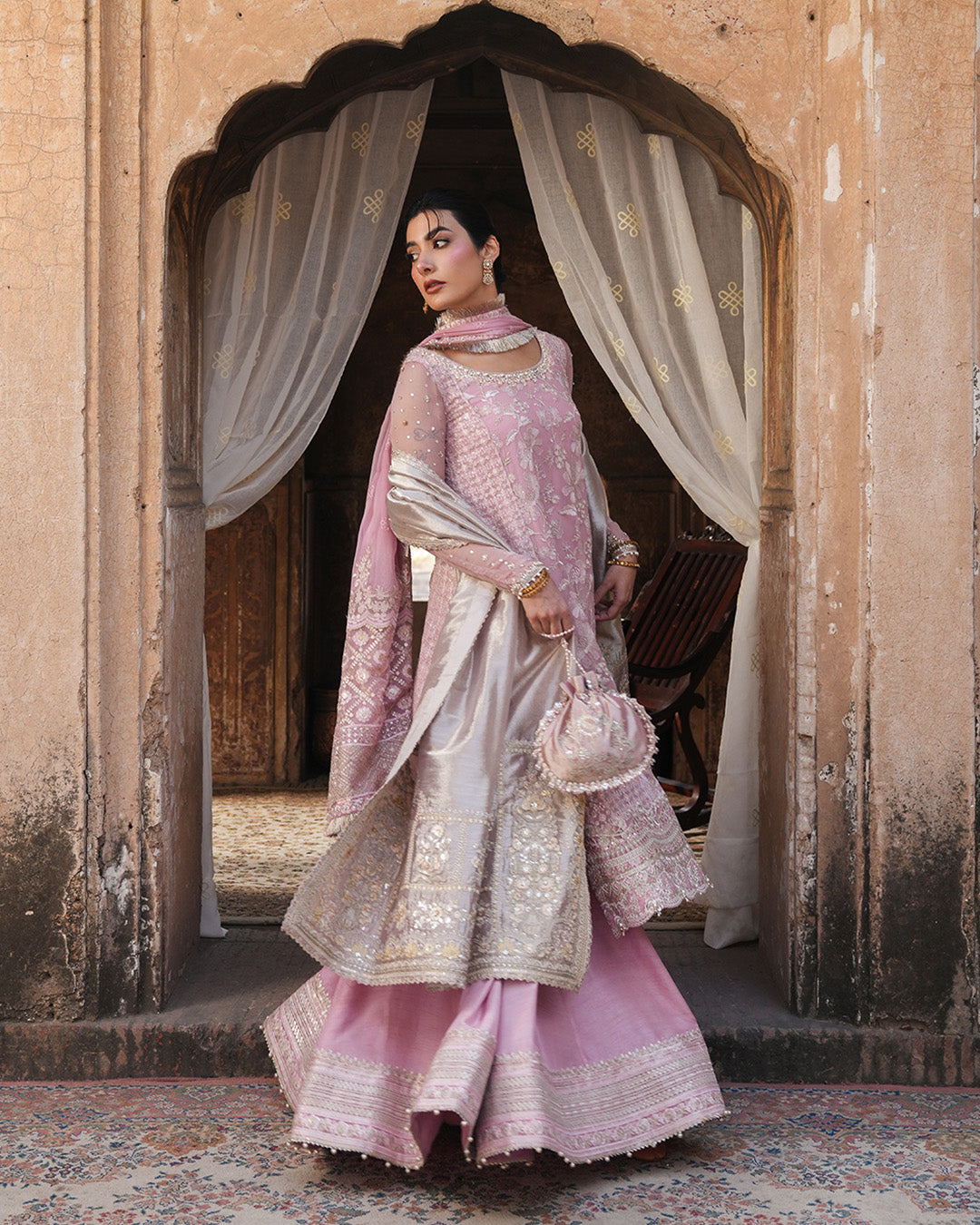 Faiza Saqlain | Zimmal Formals | Vemita XL Lilac Chiffon