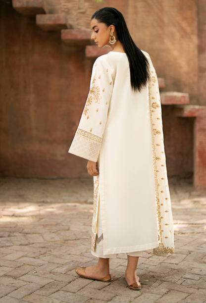 Humdum | Selin Lawn 25 | Selin - D02 S Ivory Lawn