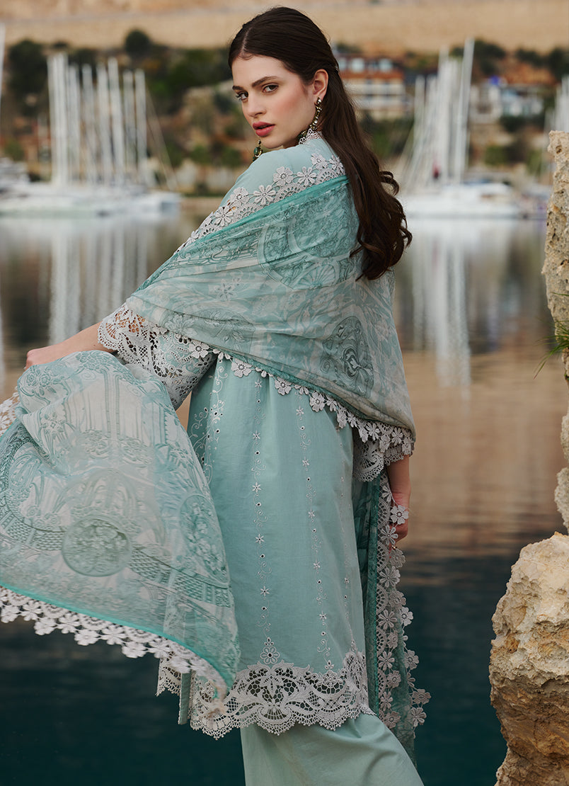 Image | Lawnkari 25 | Selin L Jade Green Cotton Lawn