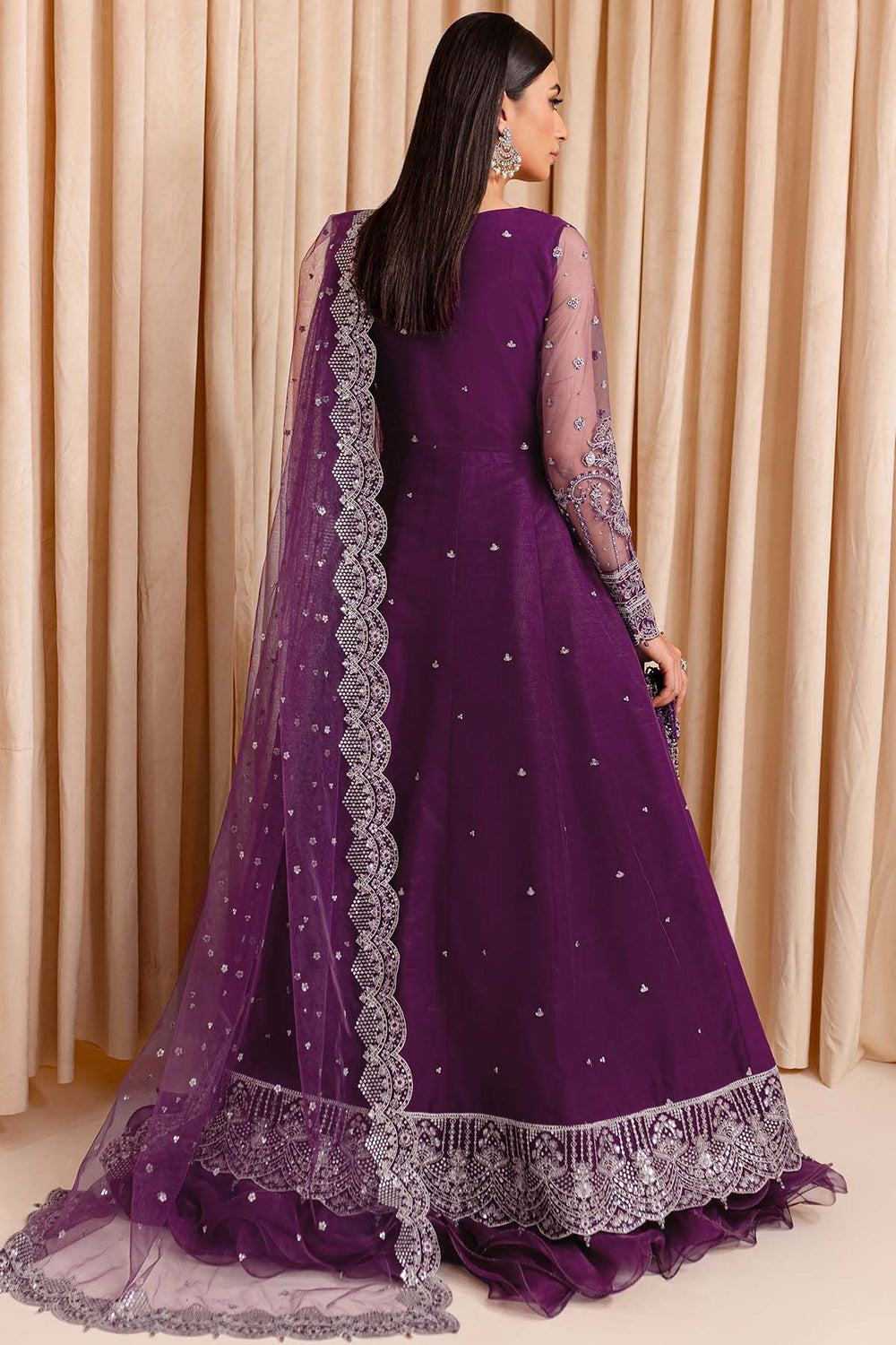 Farasha | Lumiere Formals | Plum Passion - Pakistani Designer Dress - by Farasha | Type: Bridal - 100% Original at Saira Sultan