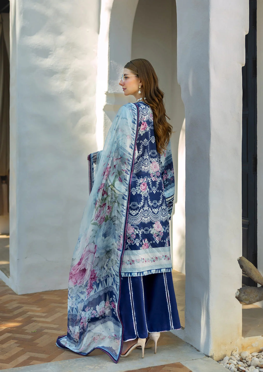 Elaf Premium | Signature 25 | ETS-06A LONDON BLUES S Blue Chiffon