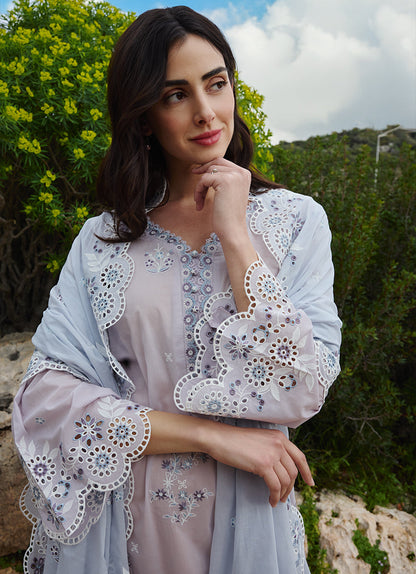 Image | Lawnkari 25 | Lyra L Soft Lilac Cotton Lawn