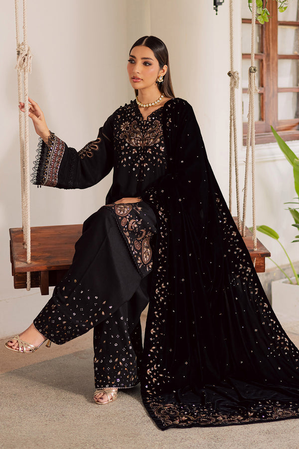 Nureh | Exclusive Leather Peach | NE-202 by Nureh - Designer Dress  - Type : Ladies Clothes - Available at Saira Sultan - 100% Original 