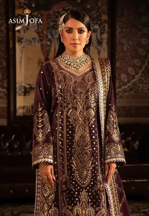 Asim Jofa | Makhmal Wedding Velvet 23 | AJMM-06 - Pakistani Designer Dress - by Asim Jofa | Type: Formal - 100% Original at Saira Sultan