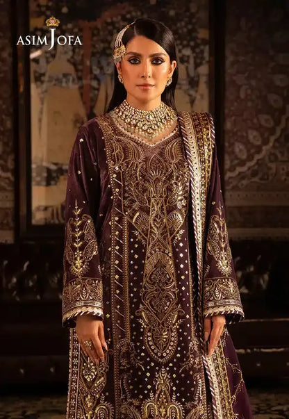 Asim Jofa | Makhmal Wedding Velvet 23 | AJMM-06 - Pakistani Designer Dress - by Asim Jofa | Type: Formal - 100% Original at Saira Sultan