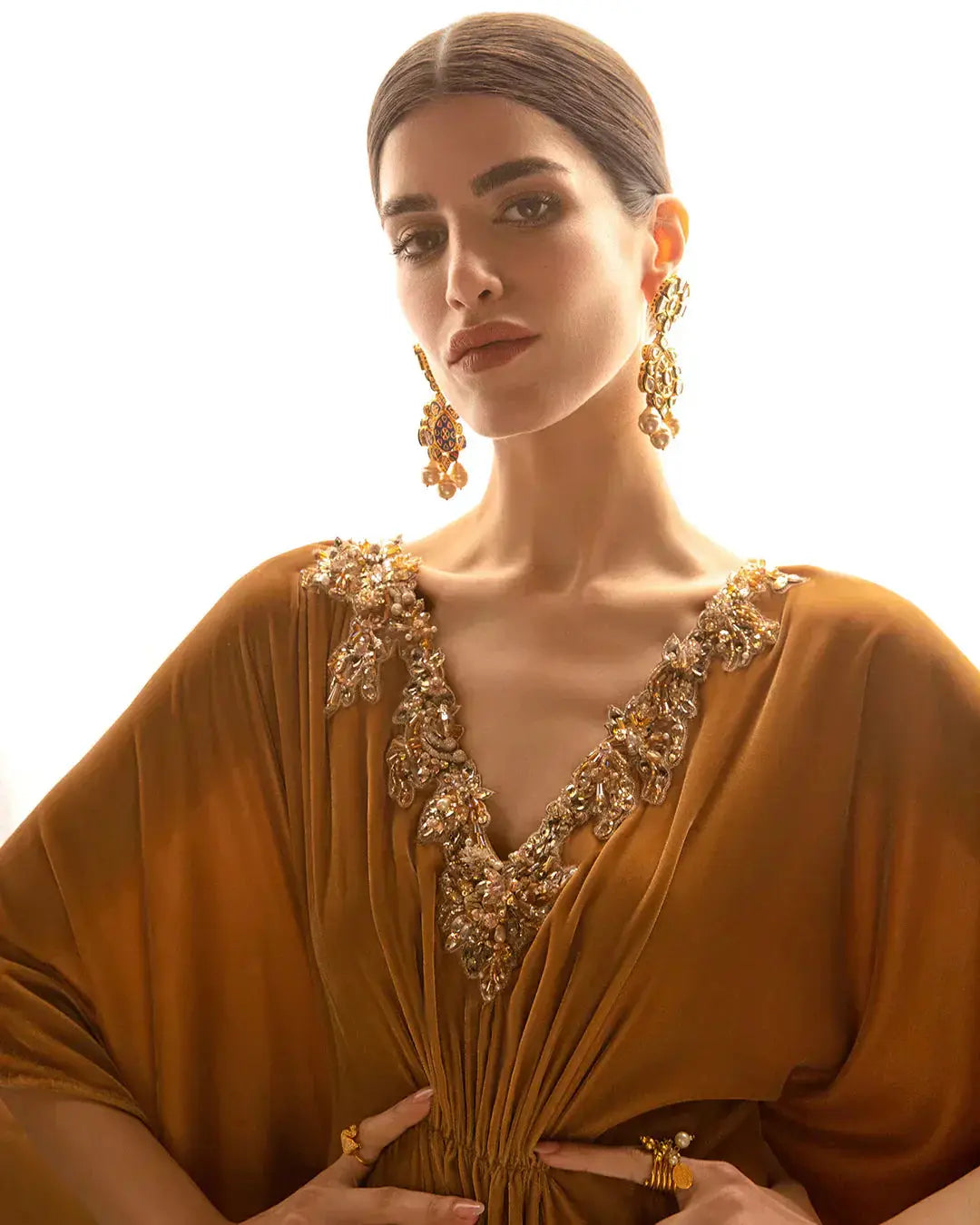 Faiza Saqlain | Aleira Evening Edit 24 | Altin - Pakistani Designer Dress - by Faiza Saqlain | Type: Formal - 100% Original at Saira Sultan