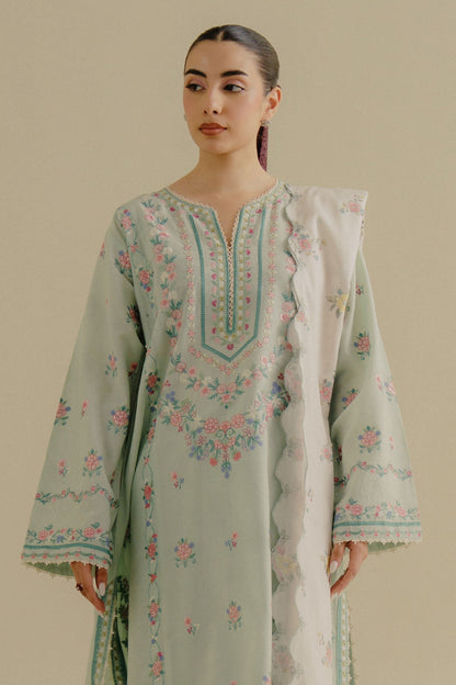 Zara Shahjahan | Coco Lawn 25 | Zeest-9A S Pastel Mint Lawn