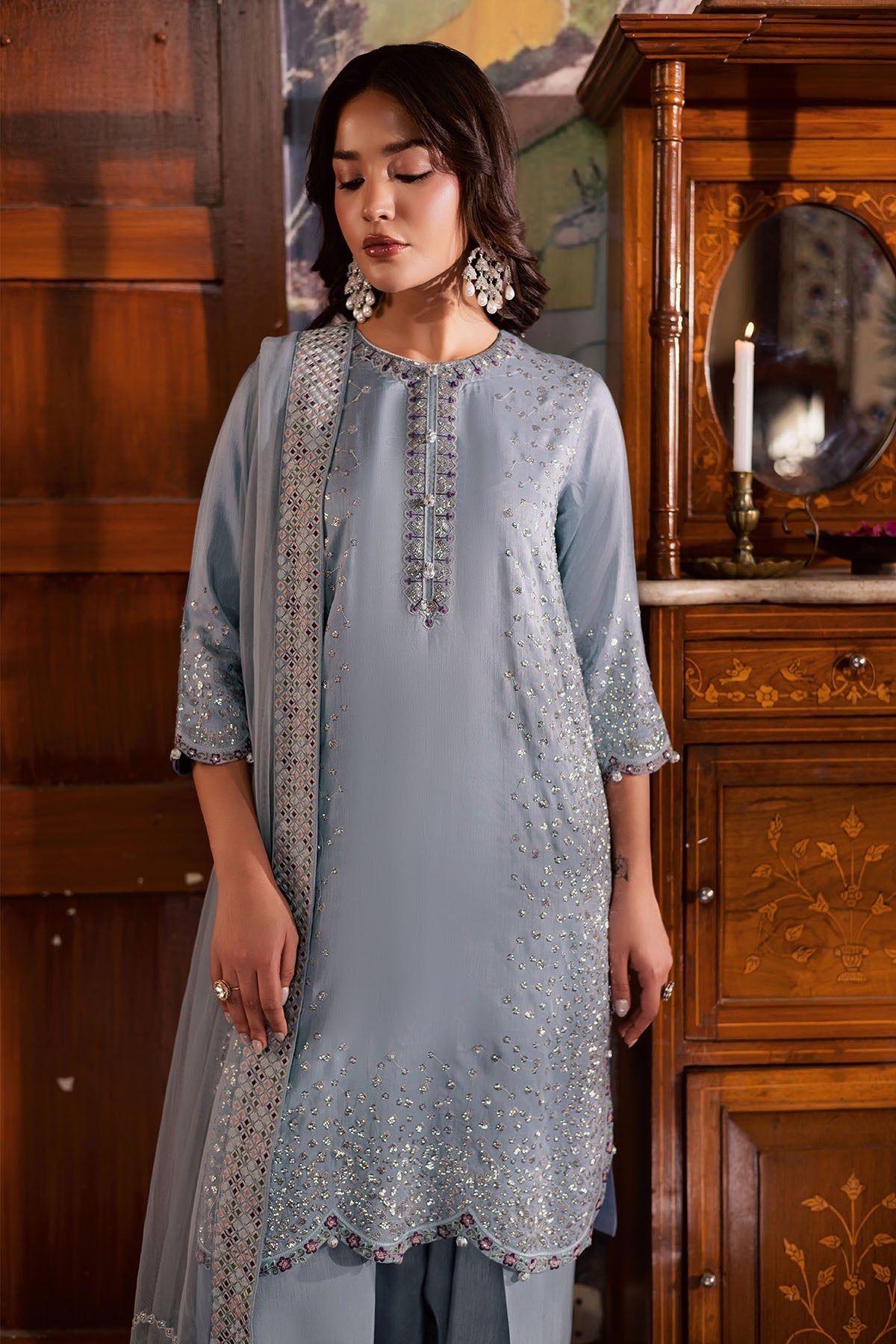 Nureh | Nur Mahal | NE-195 by Nureh - Designer Dress - Type : Ladies Clothes - Available at Saira Sultan - 100% Original 