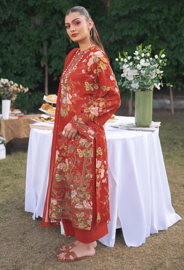 Humdum | Gardenia Lawn 24 | Printkari Lawn PLG 03 - Pakistani Designer Dress - by HumDum | Type: Luxury - 100% Original at Saira Sultan