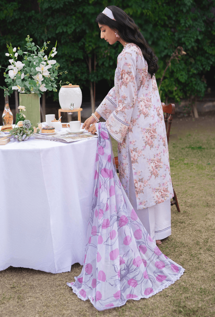 Humdum | Gardenia Lawn 24 | Printkari Lawn PLG 04 - Pakistani Designer Dress - by HumDum | Type: Luxury - 100% Original at Saira Sultan