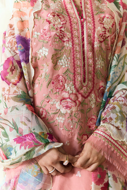 Zara Shahjahan | Coco Eid Edit | Sable-D9 M Ash Pink Lawn