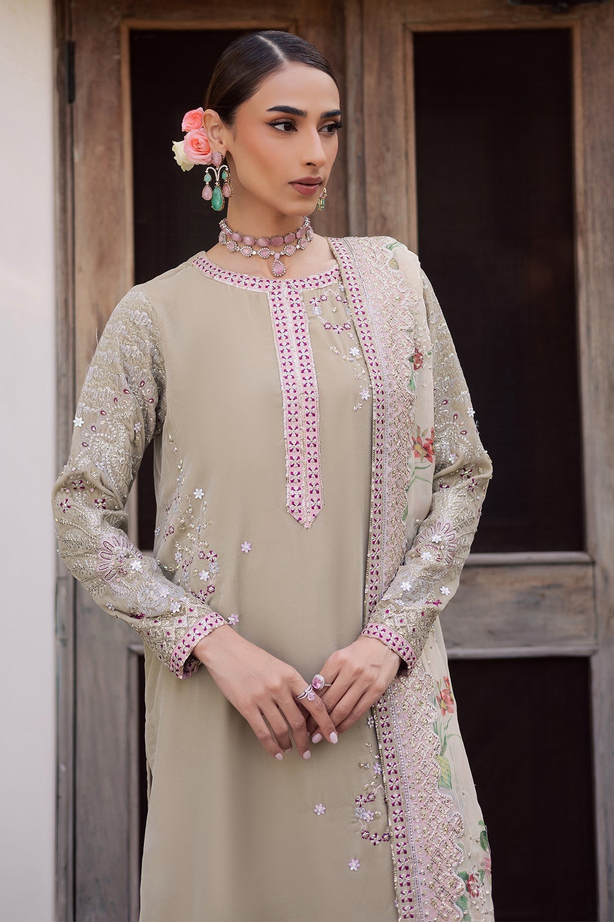 Nureh | Maya Velvet | NW-119 by Nureh - Designer Dress  - Type : Ladies Clothes - Available at Saira Sultan - 100% Original 