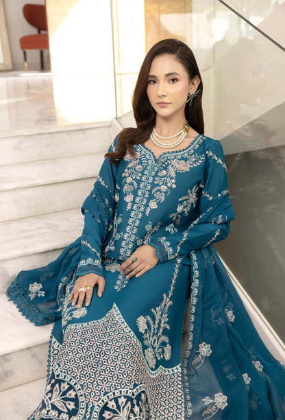 Humdum | Dilkash 25 |Dilkash - D06 L Dark Teal Lawn
