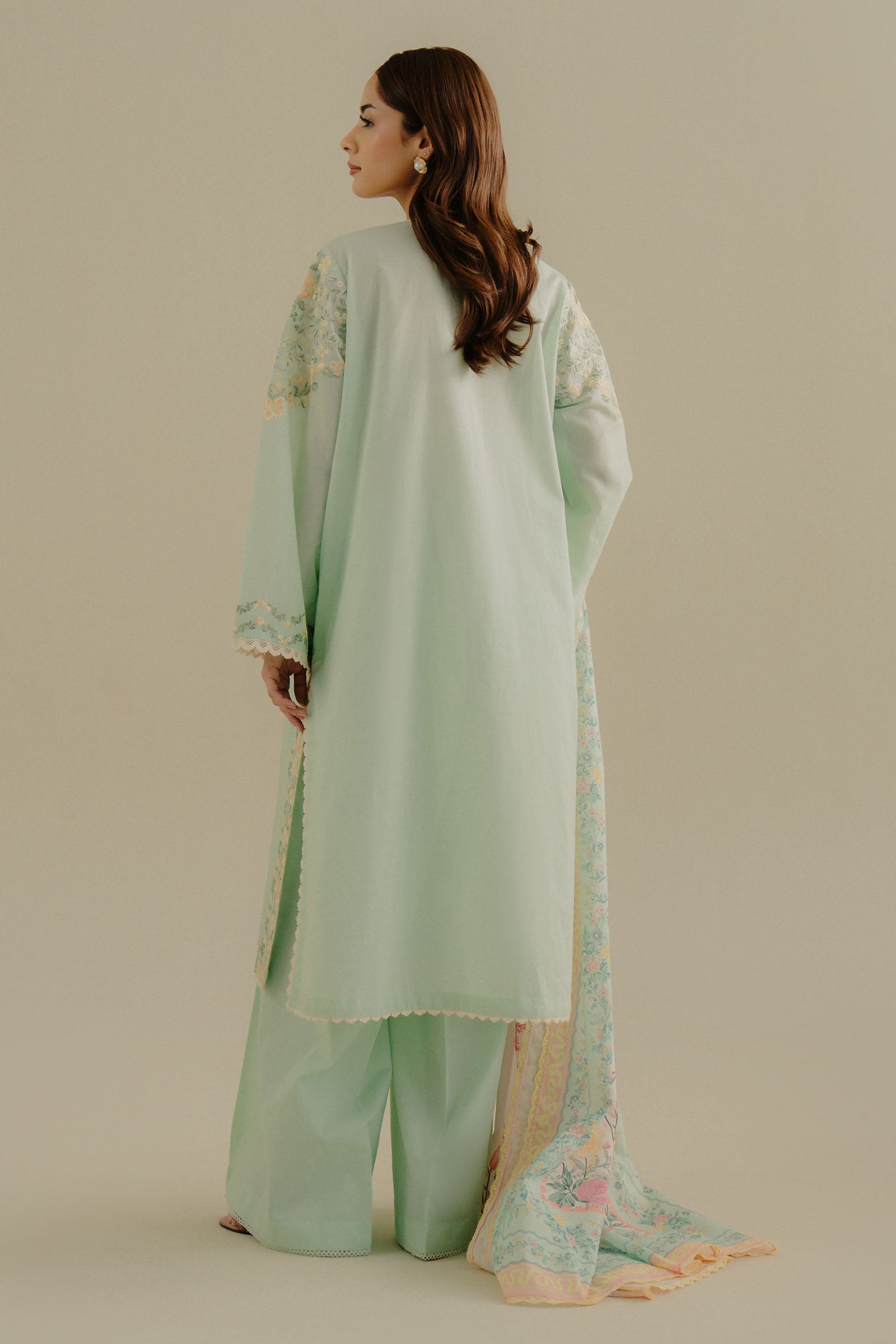 Zara Shahjahan | Coco Lawn 25 | Velin-7A S Pastel Mint Lawn
