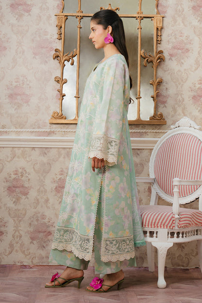 Ayzel | Armelia Printed Lawn 25 | Liora L Mint Lawn