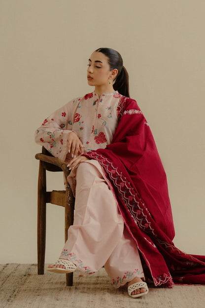 Zara Shahjahan | Coco Lawn 25 | Zufra-6A XL Pale Peach Lawn