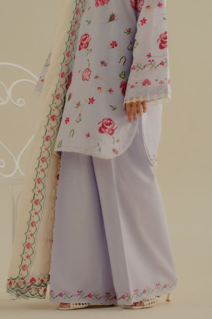 Zara Shahjahan | Coco Lawn 25 | Zufra-6B XL Light Lavender Lawn