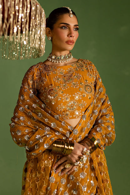 Nureh | Wedding Formals 24 | FP-127 M Mustard Yellow Silk