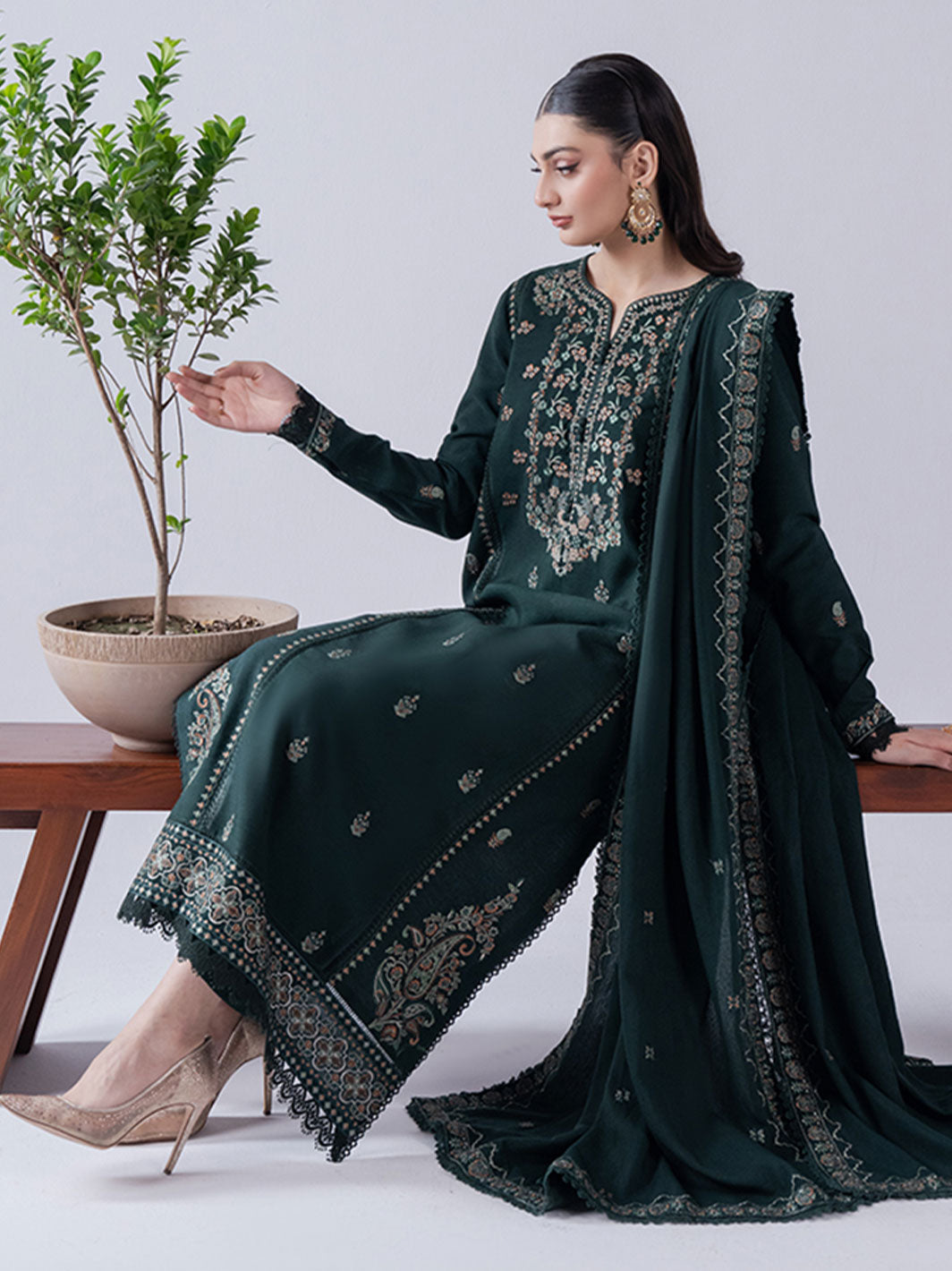 Faiza Faisal | Winter Edit 2024 | AVA XL Slate Karandi