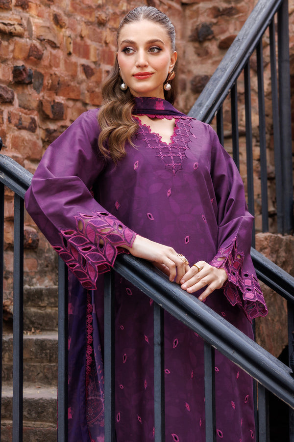 Farasha | Printed Essentials | Winkmist L Plum Lawn