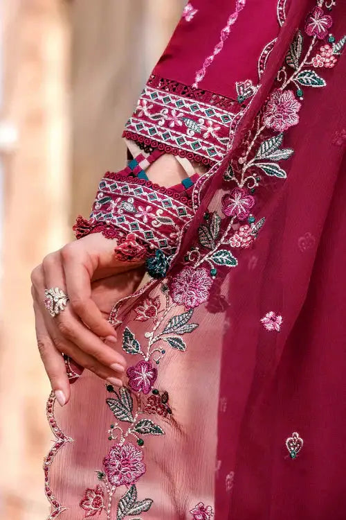 Farasha | Kaavish Lawn 24 | GARNET GLAM - Pakistani Designer Dress - by Farasha | Type: Luxury - 100% Original at Saira Sultan