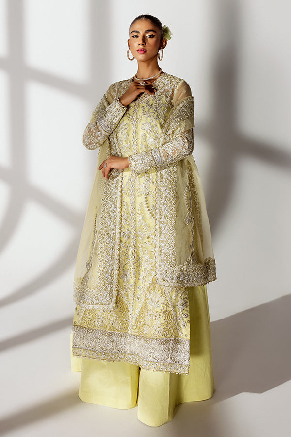 Saffron | Scintilla Formals | Lemon Sorbet L Pastel Yellow Organza