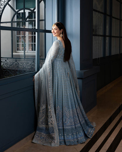 Faiza Saqlain | Neorah 24' RTW | Miyah Ombr© Ice Blue M