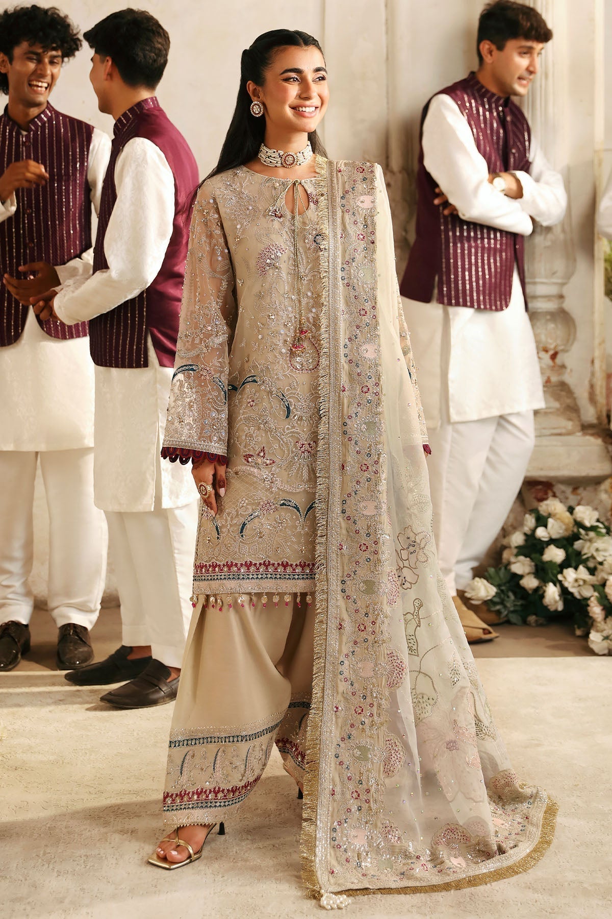 Nureh | Jhoomro Wedding Formals | NL-72 CHANDNI - Pakistani Designer Dress - by Nureh | Type: Bridal - 100% Original at Saira Sultan