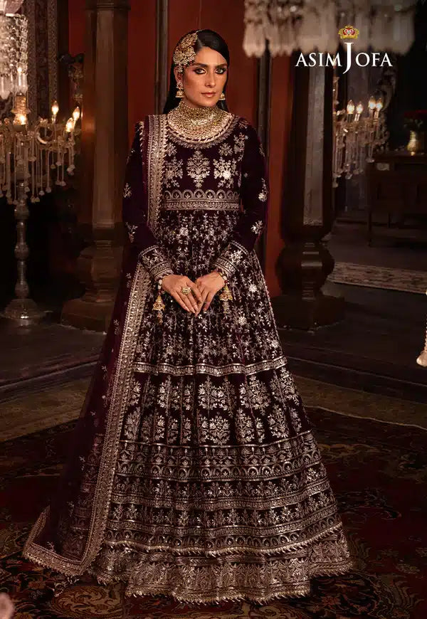 Asim Jofa | Makhmal Wedding Velvet 23 | AJMM-11 - Pakistani Designer Dress - by Asim Jofa | Type: Bridal - 100% Original at Saira Sultan