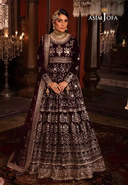 Asim Jofa | Makhmal Wedding Velvet 23 | AJMM-11 - Pakistani Designer Dress - by Asim Jofa | Type: Bridal - 100% Original at Saira Sultan