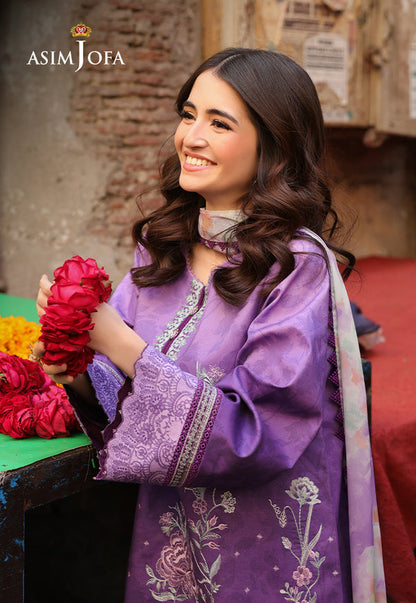 Asim Jofa | Summer Rhapsody | AJUBU-07 Embroidered Lawn - Pakistani Designer Dress - by Asim Jofa - Type : Ladies Clothes - 100% Original at Saira Sultan