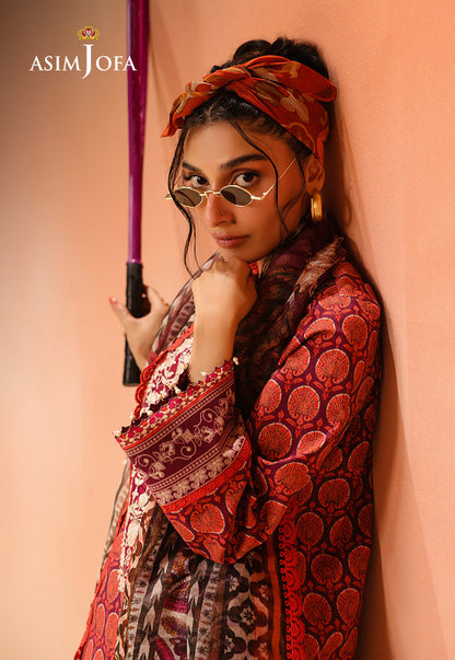 Asim Jofa | Summer Rhapsody | AJUBU-26 Printed Embroidered Lawn - Pakistani Designer Dress - by Asim Jofa - Type : Ladies Clothes - 100% Original at Saira Sultan