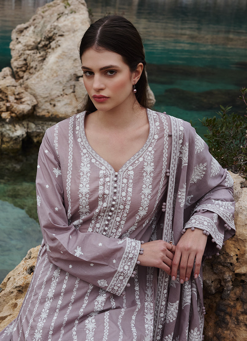 Image | Lawnkari 25 | Hazel M Dull Mauve Cotton Lawn