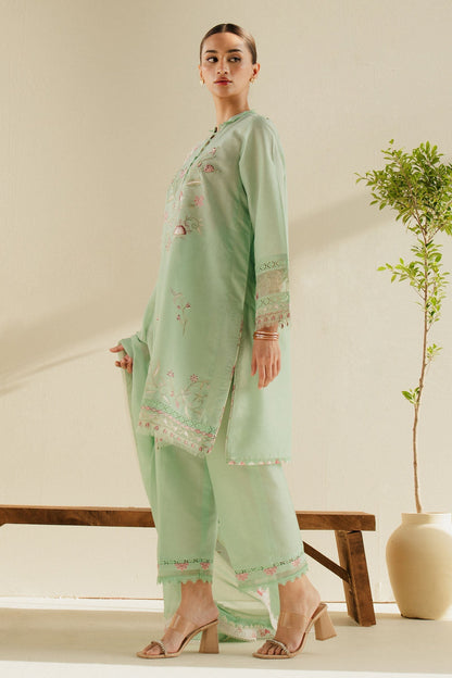 Zara Shahjahan | Eid Pret 25 |CR25P0225 L Dobby Mint Gray