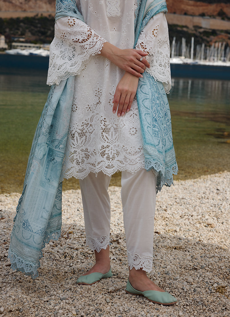 Image | Lawnkari 25 | Elif M White Cotton Lawn