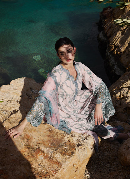 Image | Lawnkari 25 | Nehir S Pink Cotton Lawn