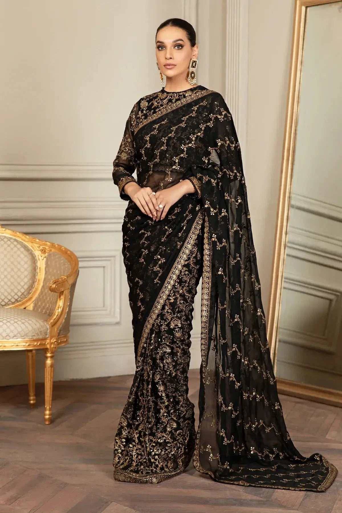 Zarif | Mehroz Formals | Black Ruby - Pakistani Designer Dress - by Zarif | Type: Formal - 100% Original at Saira Sultan