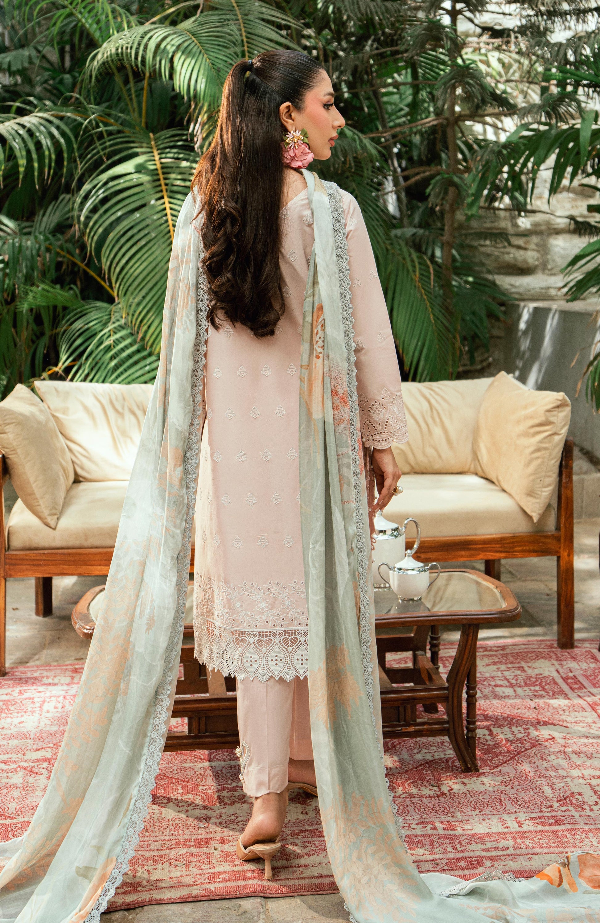 Al Zohaib | Laserkari Premium Edition 25 | LKP-25-03 S Pale Pink Schiffli