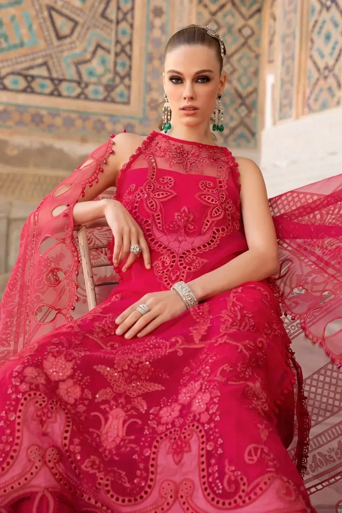 Maria B | Luxury Lawn | D-2303-A - Pakistani Designer Dress - by Maria B | Type: Luxury - 100% Original at Saira Sultan