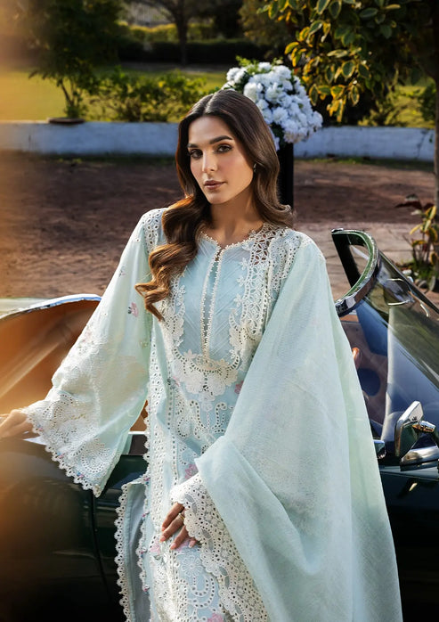 Kahf Premium | Luxury Lawn 25 | KLR-2B Garnet M Aqua Lawn
